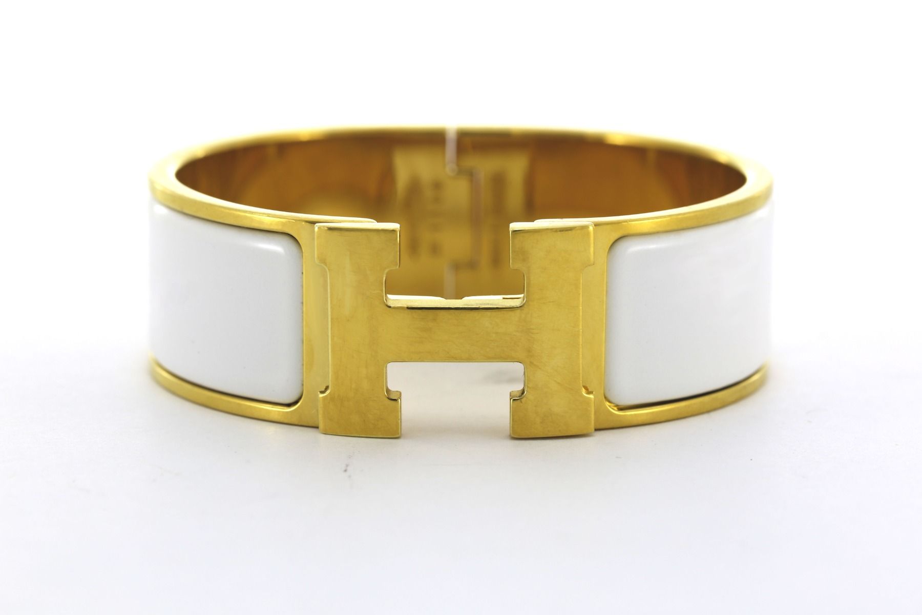 Herm s Clic Clac H Blanc Bracelet