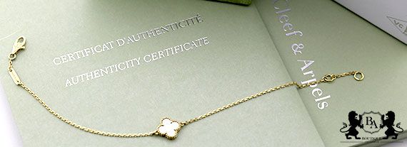 Vintage jewellery Van Cleef Arpels certificate