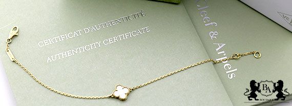 Vintage sieraad Van Cleef Arpels certificaat